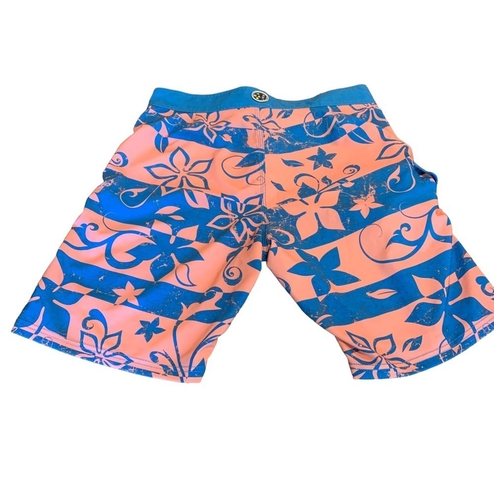 Maui and Sons Men’s Black 4 Away Stretch Hawaiian Board Shorts Size 32 - Picture 6 of 10